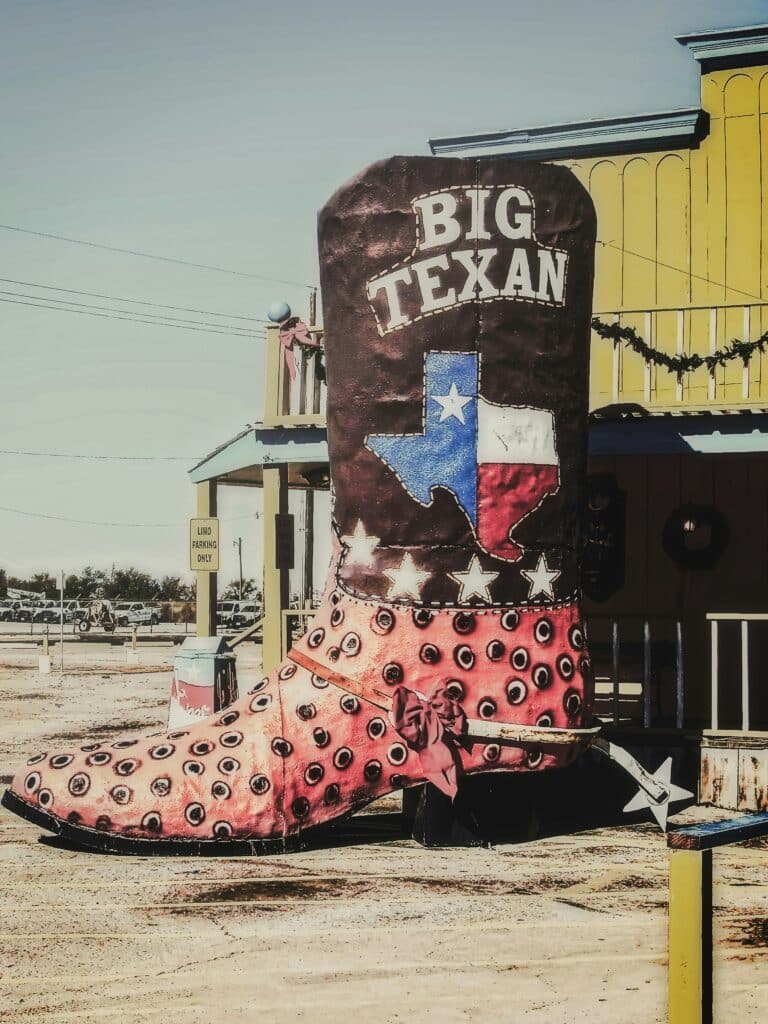Grote laars bij The Big Texan langs Route 66